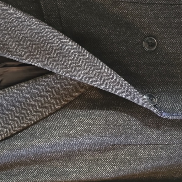 STAFFORD MENS CLASSIC BLACK & GRAY COAT SIZE MEDIUM - Picture 5 of 16